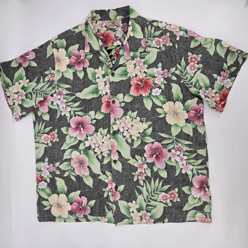 Hawaii Station Mens Tropical Button Shirt 100% Cotton